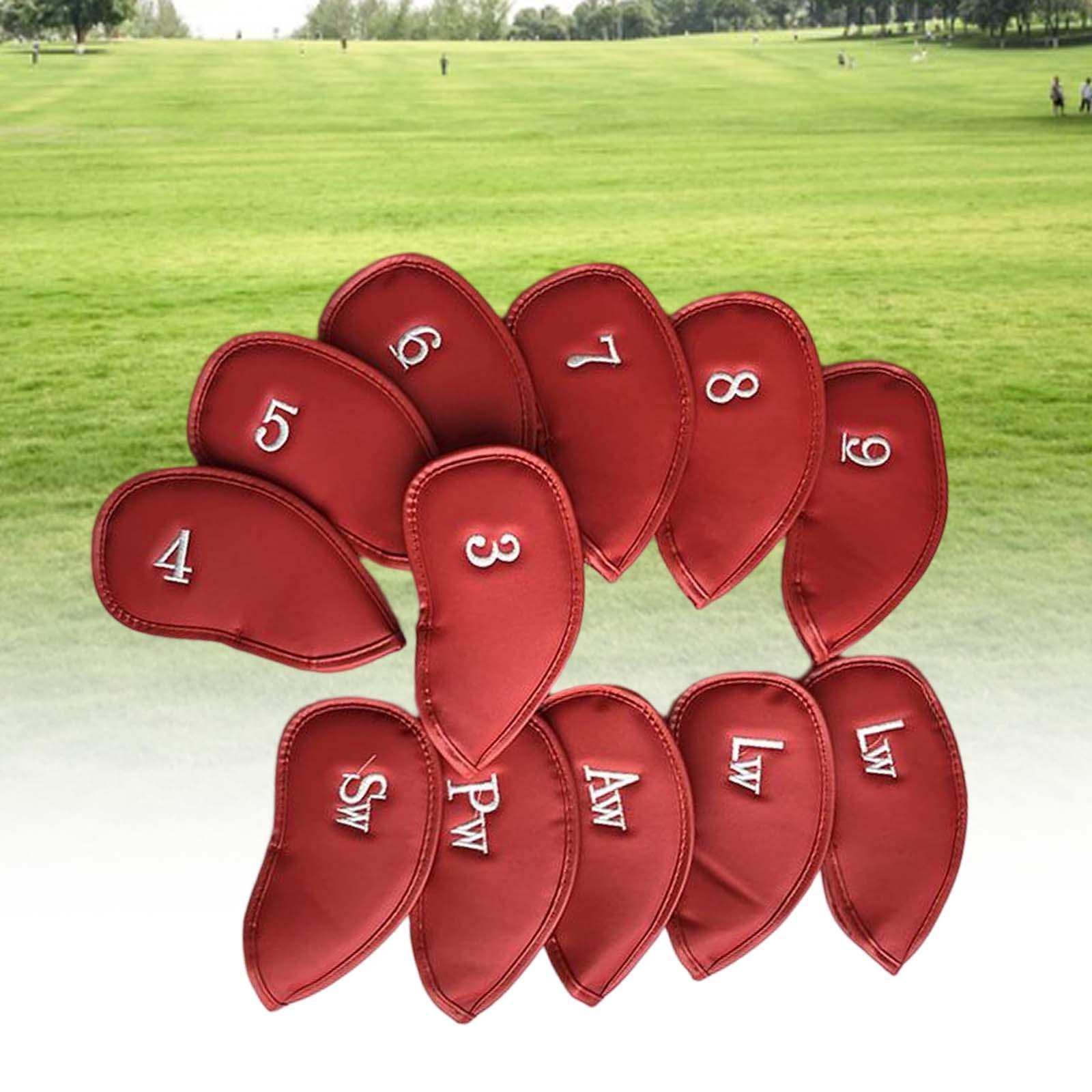 12 Pieces Golf Iron Headcover Set Golf Club Head Cover Protector Golf Accessories