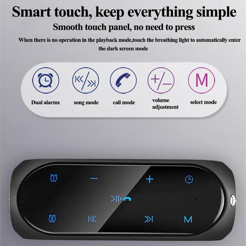 Loa Di Động Bluetooth Cột Không Dây Loa Siêu Trầm Ngoài Trời Cảm Ứng Thông Minh Đôi Màng Hỗ Trợ TF AUX USB Đài FM Soundbar Color: White