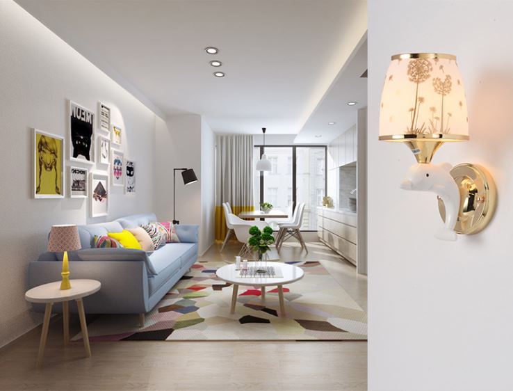Đèn tường DOLPHIN kiểu dáng hiện đại trang trí nội thất cao cấp - kèm bóng LED chuyên dụng [ẢNH THẬT 100%].