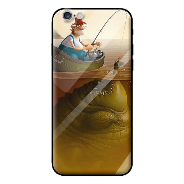 Ốp lưng kính cường lực cho iPhone 6S Plus CÁ SẤU - Hàng chính hãng