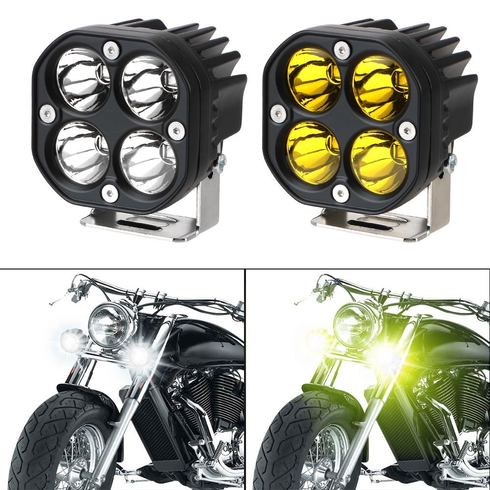 Thanh đèn LED hình vuông 3 inch màu trắng/vàng dùng cho xe hơi 4x4