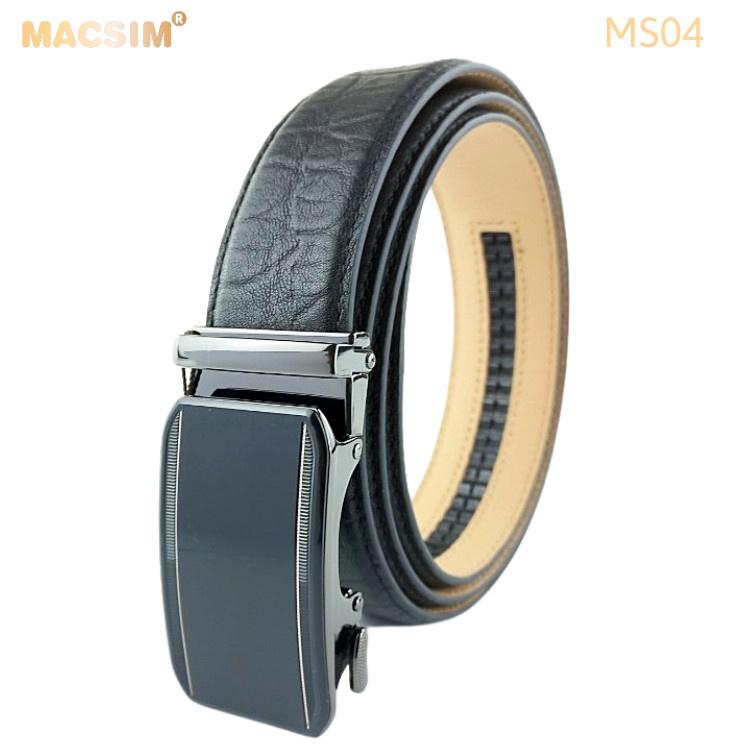 Thắt lưng nam -Dây nịt nam da thật cao cấp nhãn hiệu Macsim MS04