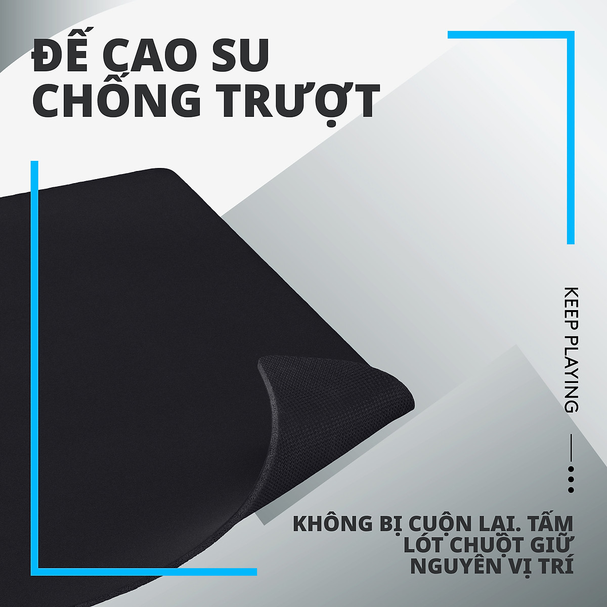 Bàn di chuột game Logitech G840 chống trượt kích thước 900 x 400 x 3 mm (dài x rộng x dày) - Hàng Chính Hãng