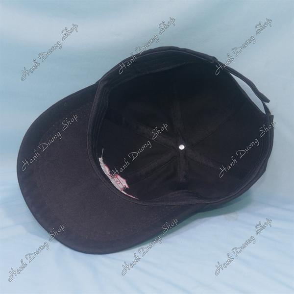 Nón kết thêu chữ Sài Gòn Việt Nam có khóa dán phía sau vòng đầu 56-60cm - Đen