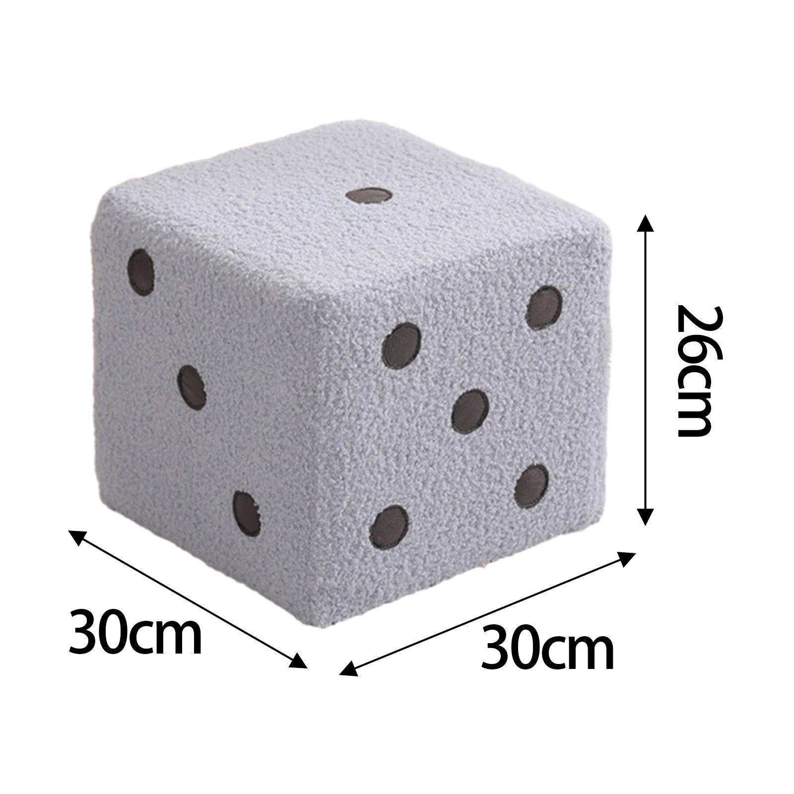 Dice Cube Ottoman Dice Cubic Foot Stool for Couch Bedside Playroom