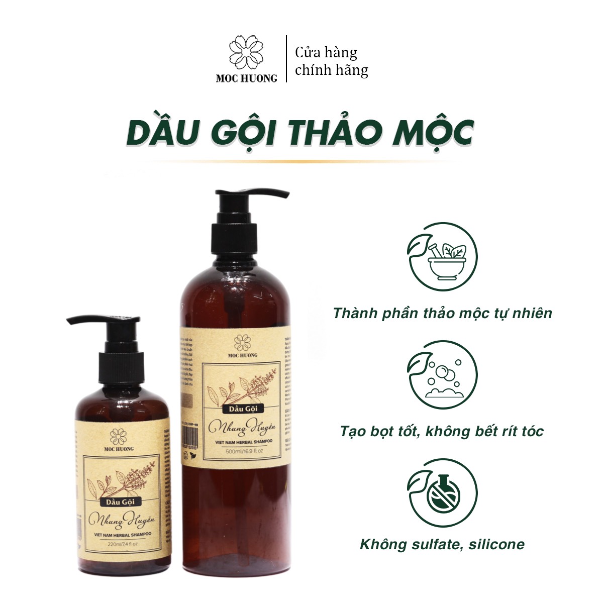 Dầu gội thảo mộc Nhung Huyền Mộc Hương