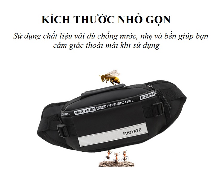 Túi đeo chéo nam, đeo eo, đeo ngực thời trang phong cách cho nam giới MS008