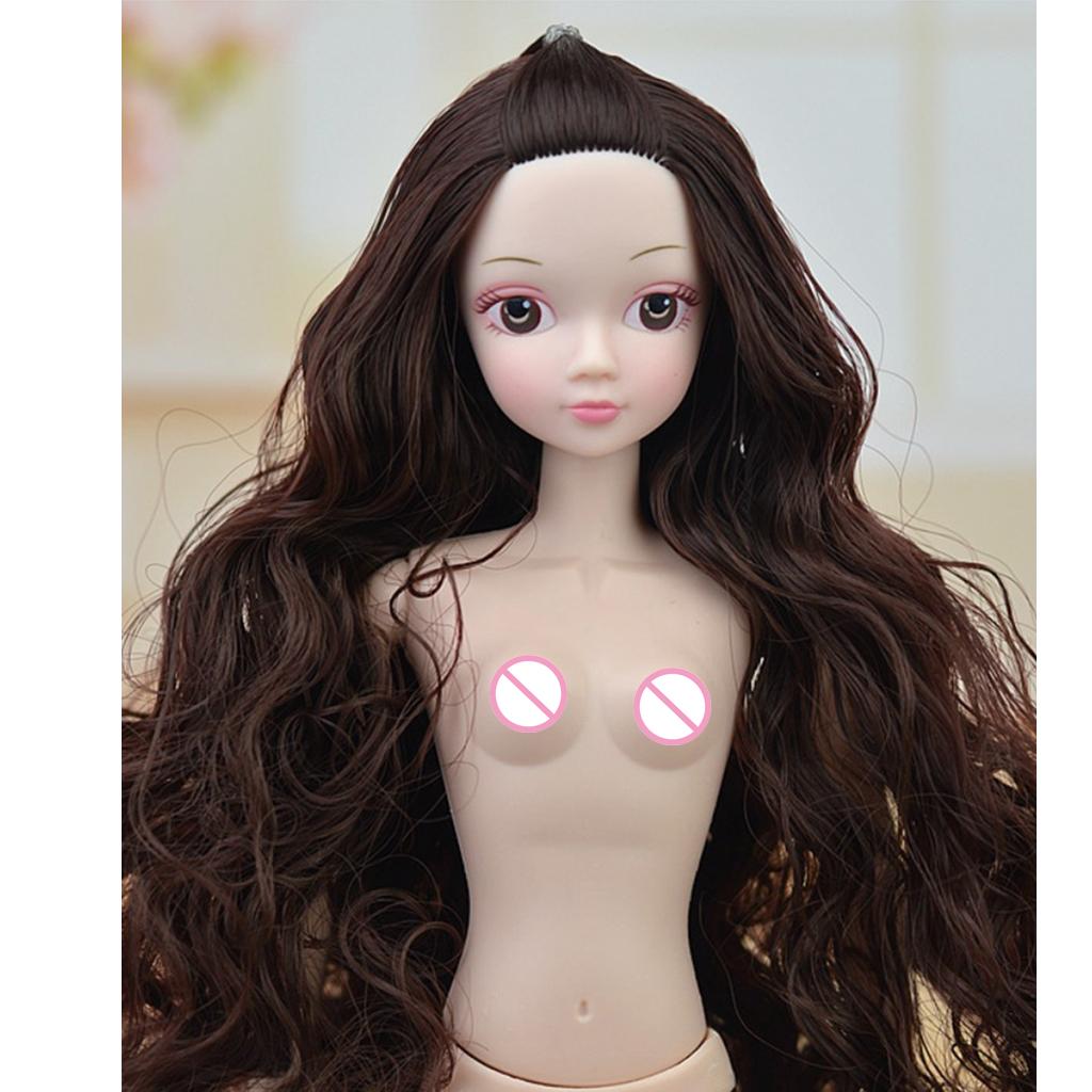 Girl Doll Head 3D Eyes DIY Custom Parts Supplies for 1/6 Ob Pb Kurhn Dolls