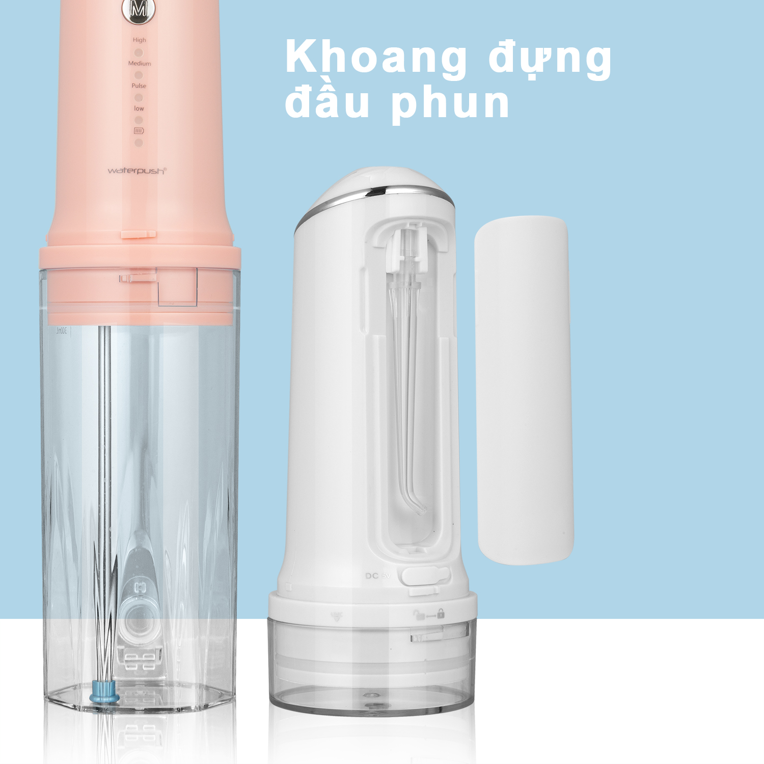 [Đèn UV Diệt Khuẩn 99,99%]Combo máy tăm nước du lịch cao cấp WaterPush 1903 và 1904 siêu nhỏ gọn - 1 đổi 1 trong 12 tháng