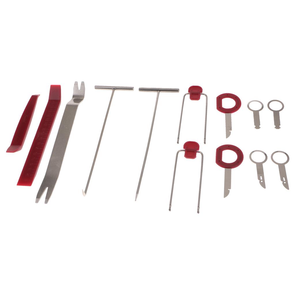 13 Pieces Car Radio Door Clip Panel Trim Dash Audio Removal Pry Kit Tool Set