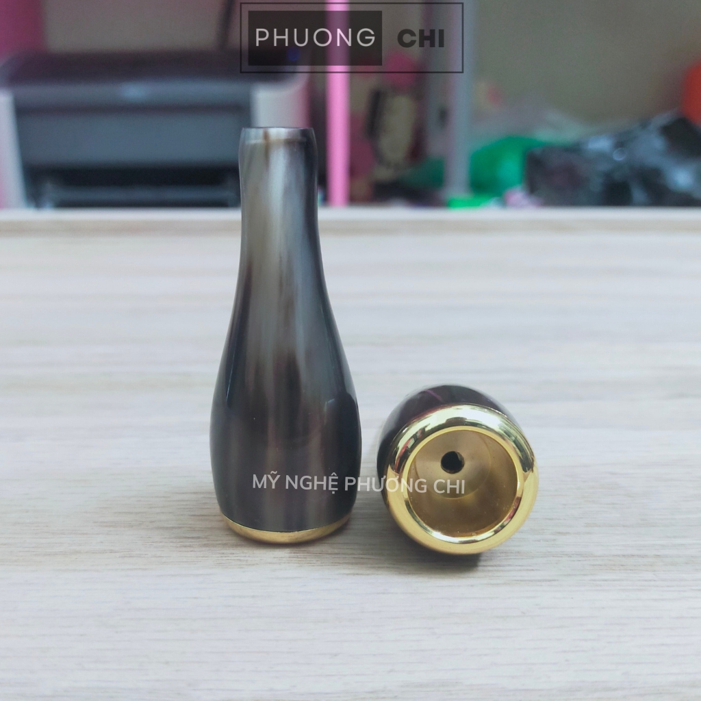 Tẩu Bắt Tóp Xì_Gà bằng sừng đầu đồng cao cấp | Mỹ Nghệ Phương Chi