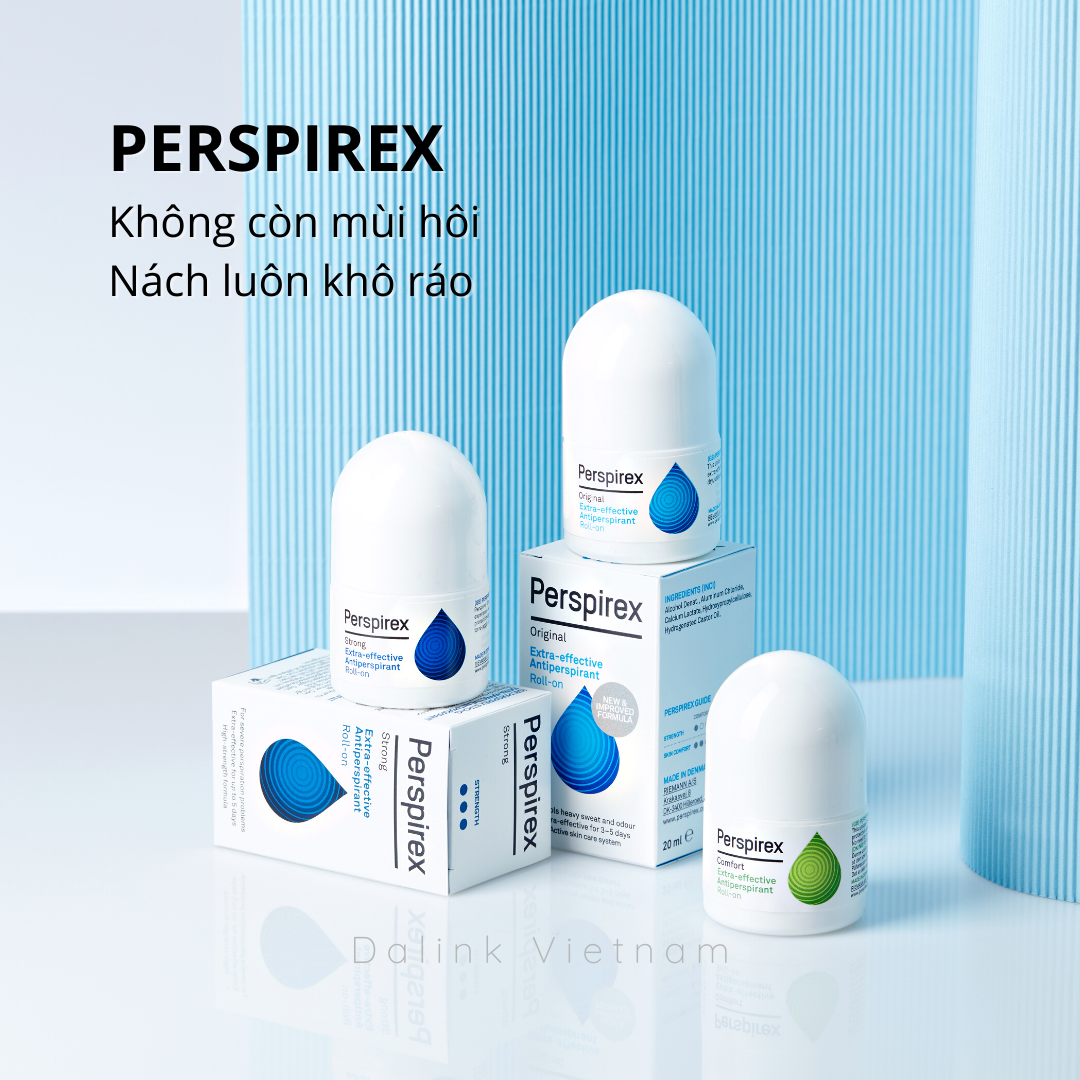 Lăn khử mùi Perspirex Strong: khử mùi hôi nách và ngăn tiết mồ hôi loại mạnh