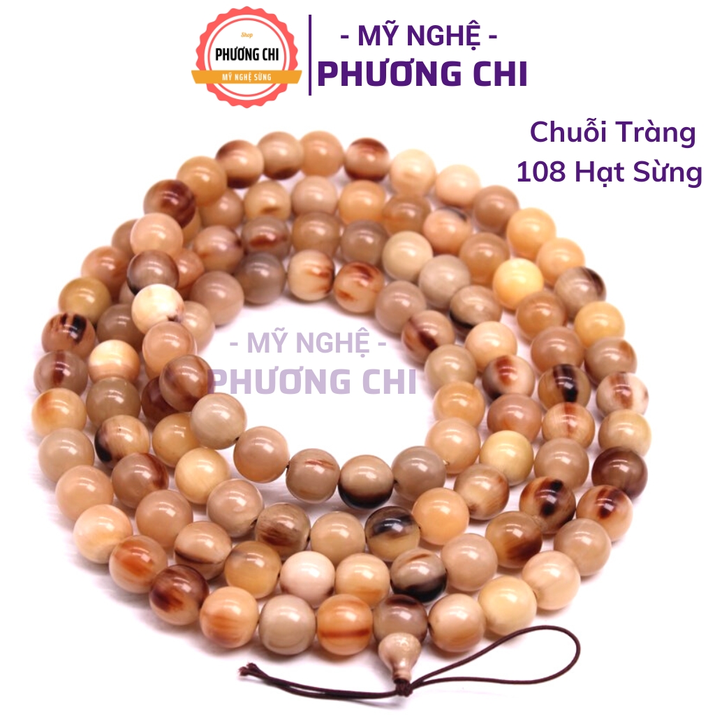 Vòng Đeo Tay Chuỗi Tràng 108 Hạt Sừng Trắng búp Tặng kèm hộp - Vòng Tay Phong Thủy | Mỹ nghệ phương chi