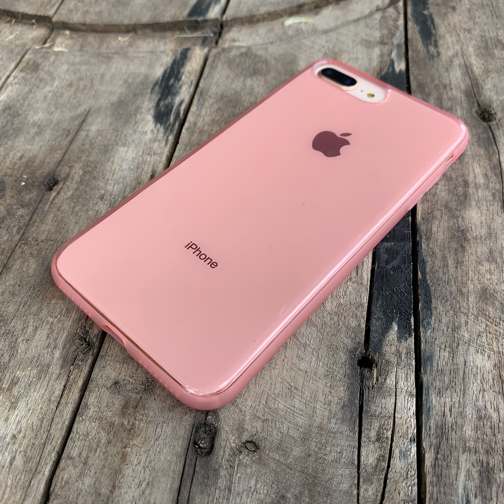 Ốp lưng dẻo cao cấp dành cho iPhone 7 Plus / iPhone 8 Plus - Màu hồng mờ
