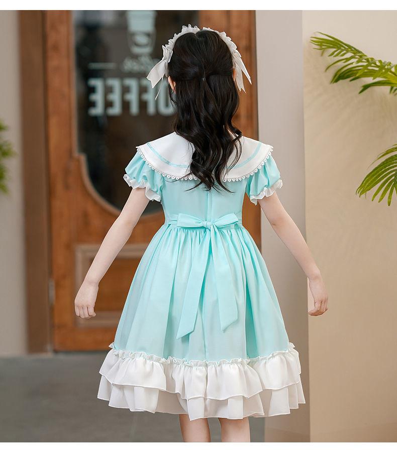 SHUANGYAN Váy công chúa Lolita cho bé gái 2023 Váy trẻ em Lolita mùa hè Váy cô gái mùa hè