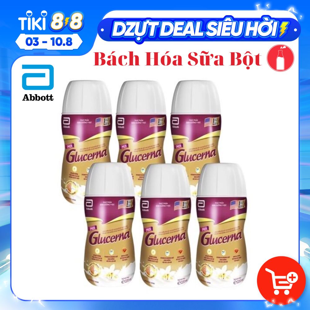 Combo 6 Chai Sữa Nước Abbott Glucerna Vani 220ml