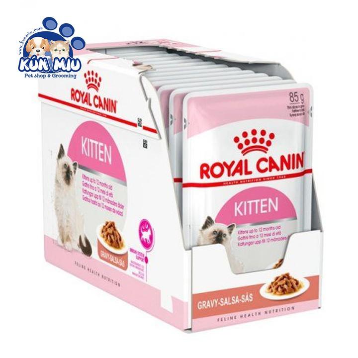 Thức ăn Pate cho mèo con tập ăn Royal Canin Kitten gói 85g