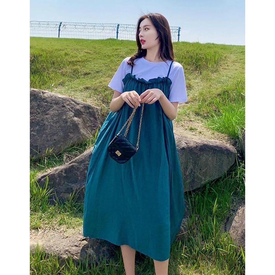 Váy bầu đầm bầu cao cấp️chất lụa Hàn mát mềm mịnthiết kế sang chảnhmặc đi làm đi chơi đều đc️free size