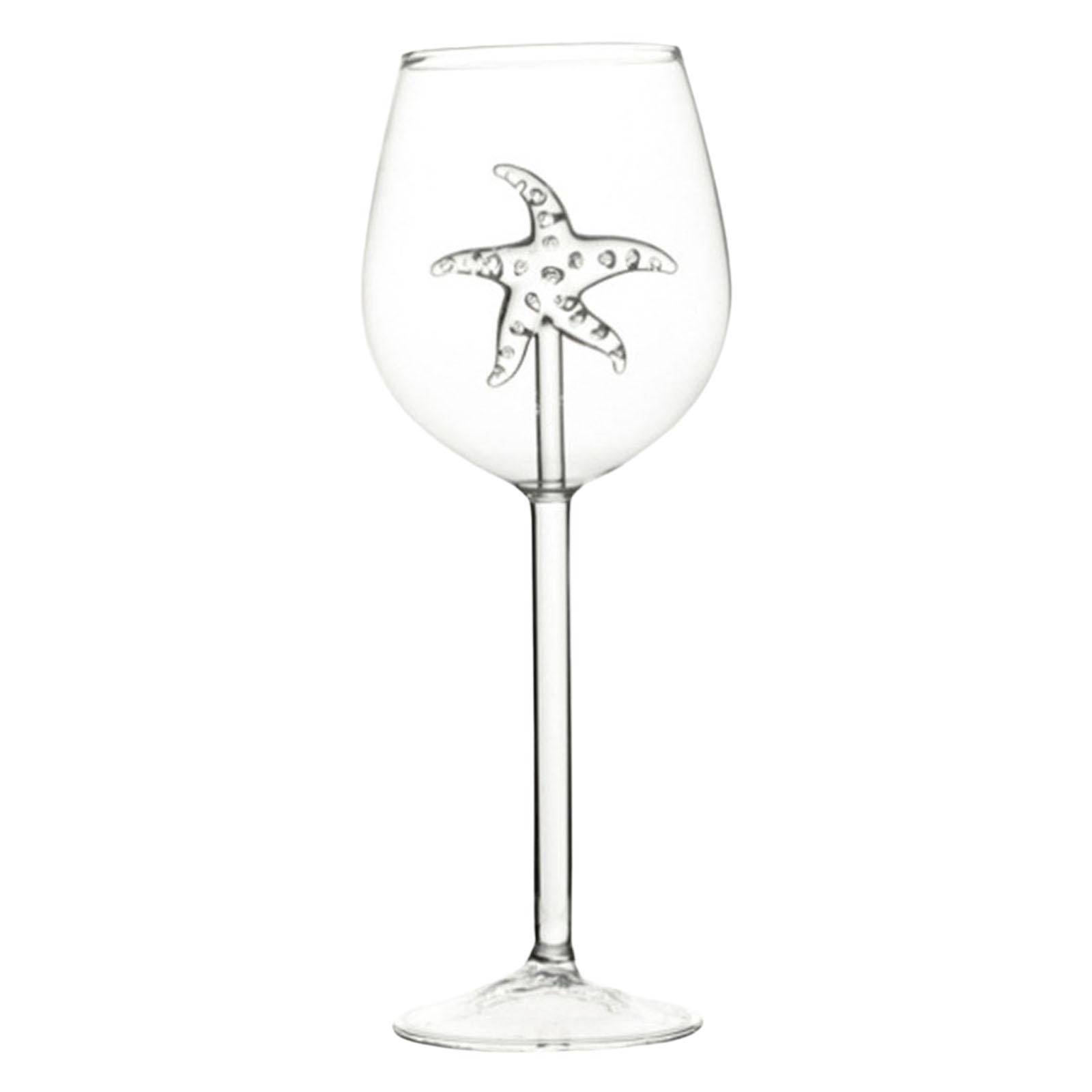 Creative Red Wine Glass 300ml High Borosilicate Glass Cup Goblet for Wedding Restaurant