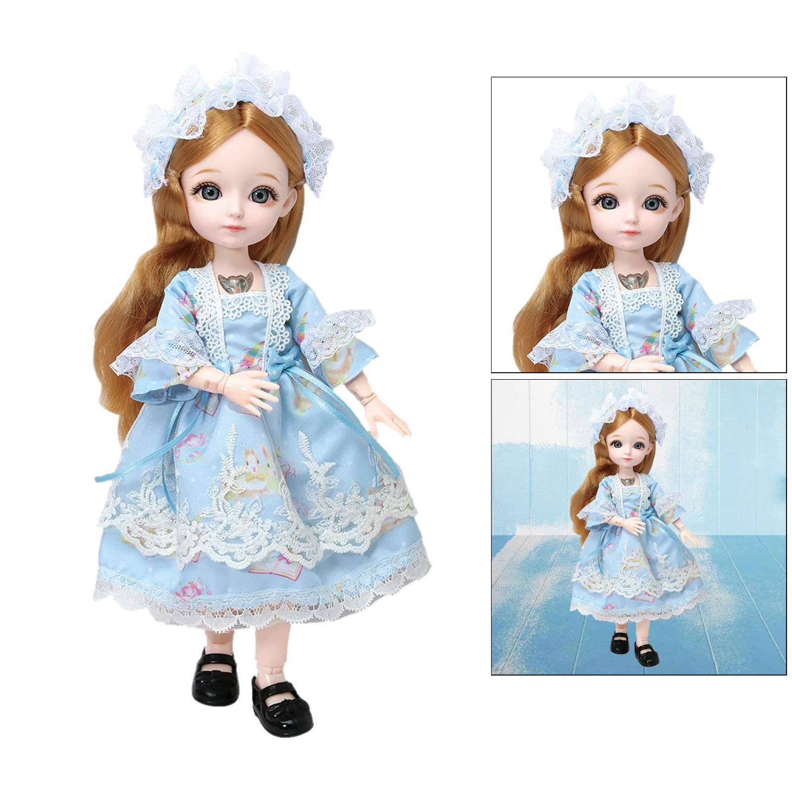 23 Flexible Ball Jointed BJD Girl Doll Kids Girl Pretend Play Toy Gift