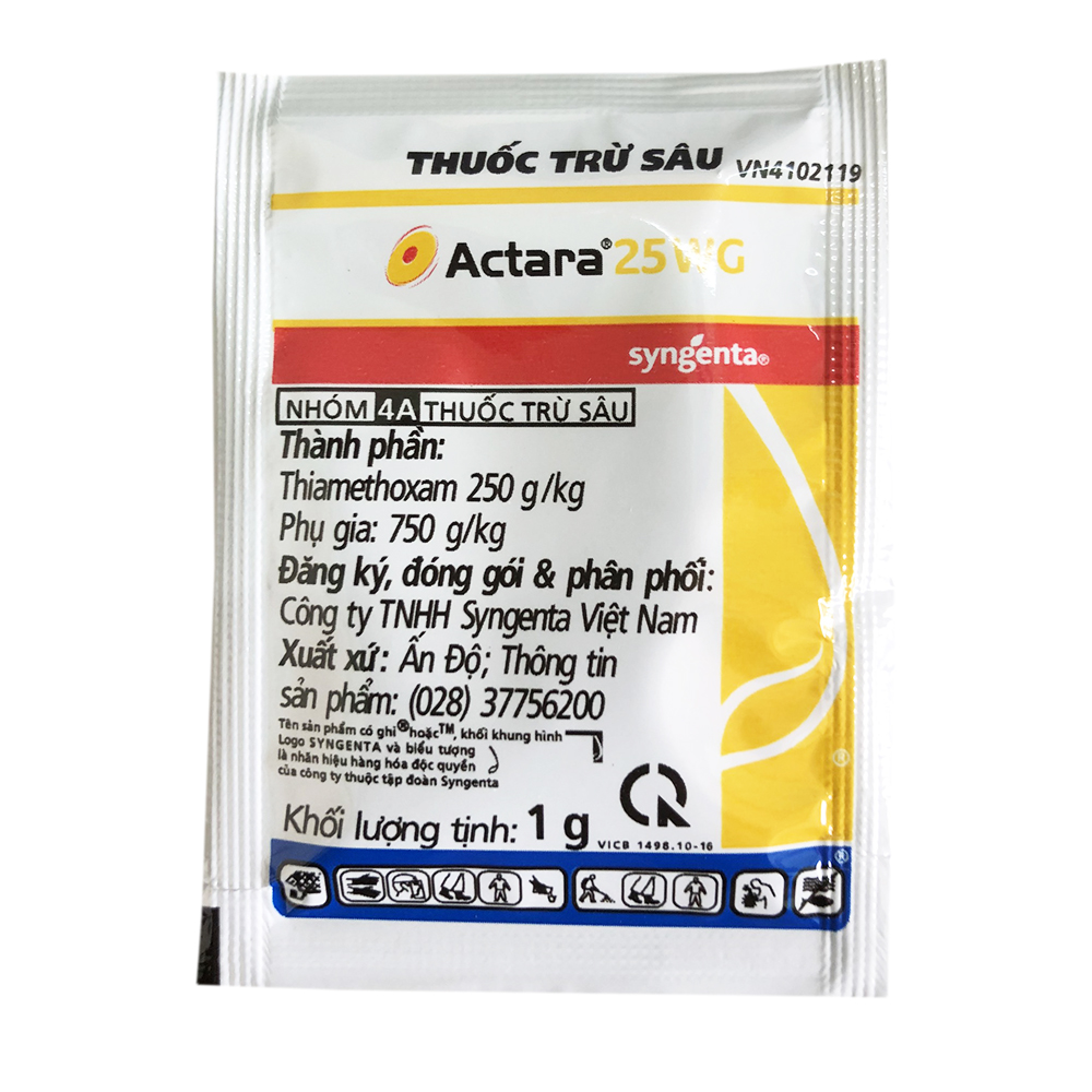 Th uốc Trừ Sâu Actara 25WG của Syngenta – Trừ rầy, rệp, bọ trĩ…(Gói 1g)