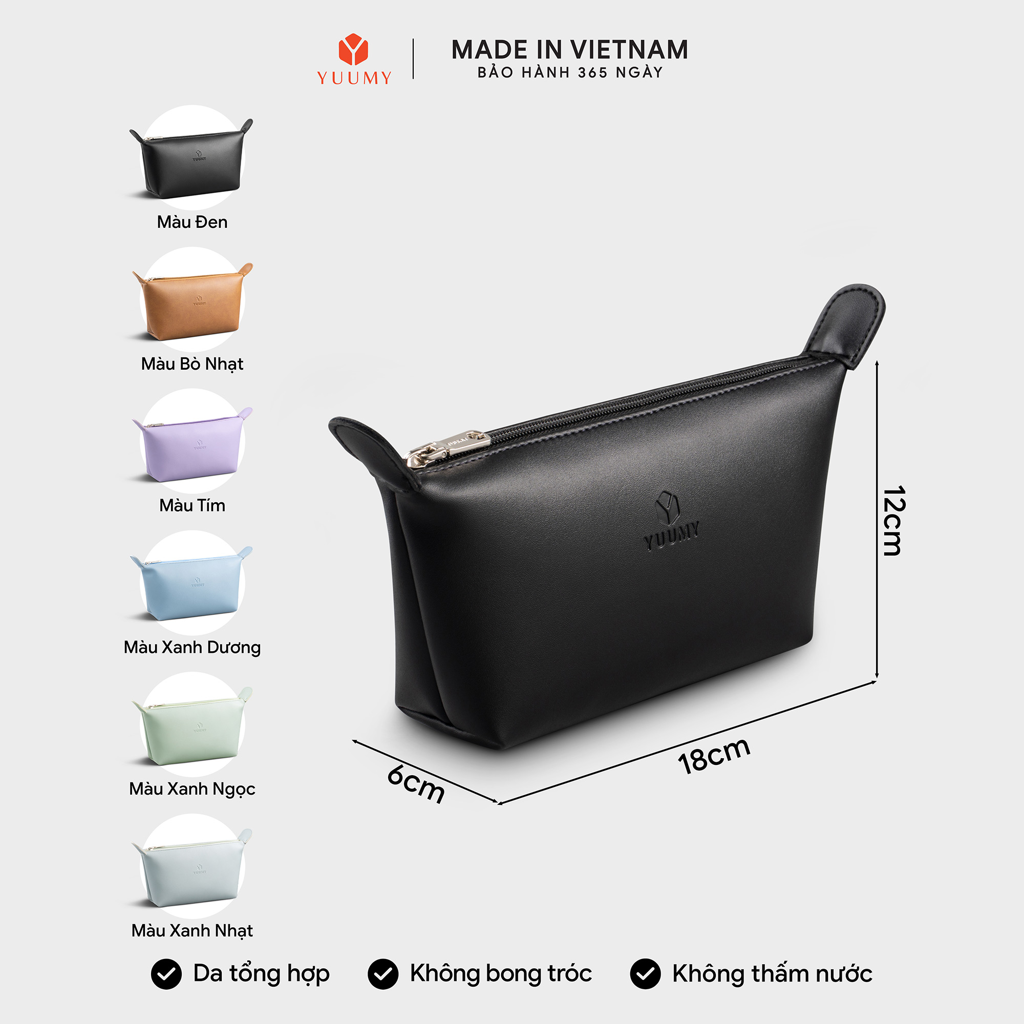 Túi Yuumy (Thời trang nữ đựng mỹ phẩm - Túi da Seasand YMP2)