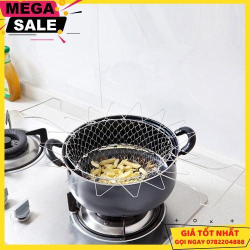 Rổ Giỏ Nhúng Inox Đa Năng Chiên Rán Luộc Hấp - Tặng Miếng Rửa Bát Silicon - Giao Hàng Toàn Quốc