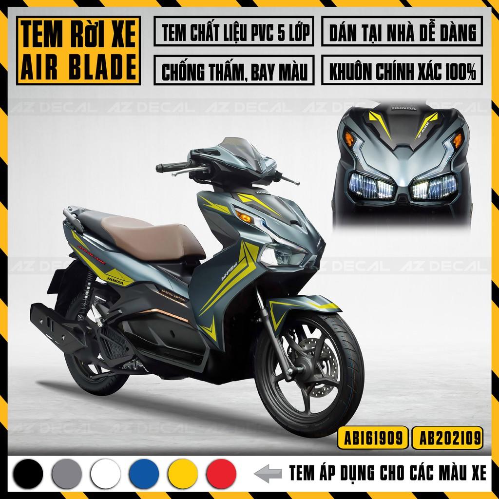 Tem Chỉ Xe Airblade 2016 - 2021 | AB09 | Decal Dán Xe AB Cắt Khuôn Sẵn, Chống Nước, Chống Phai Màu