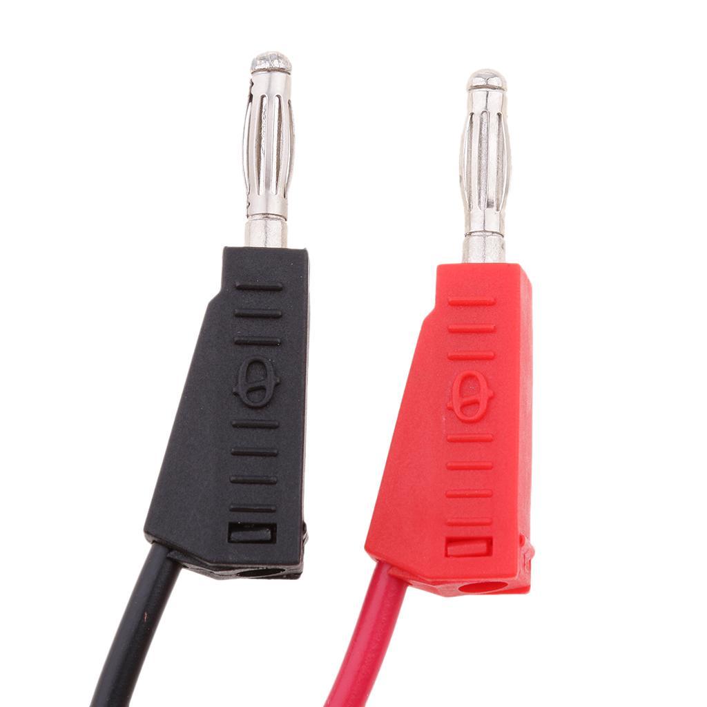 4 Pieces Banana to Banana Plug Test Lead Set, 4mm Stackable Banana Plug Wire Soft Silicone Test Cable Lead for Multimeter