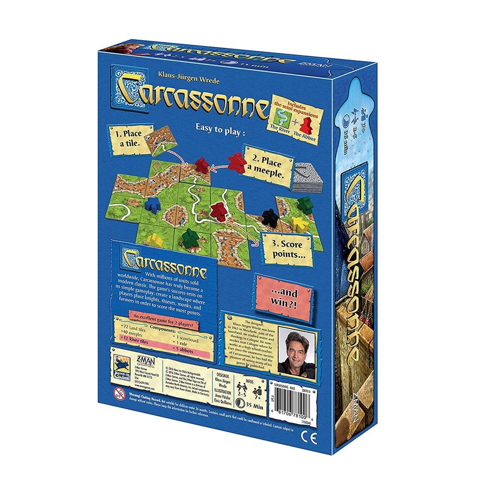 Đồ Chơi Board Game Carcassonne - Vùng Đất Trù Phú Tiếng Anh Bản Chuẩn Chất Lượng Cao