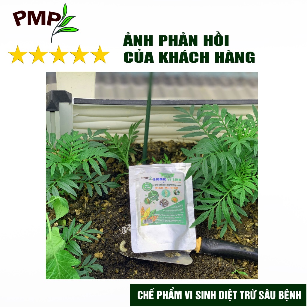 Combo chế phẩm vi sinh trừ bệnh, trừ sâu PMP cho rau sạch, hoa, cây cảnh