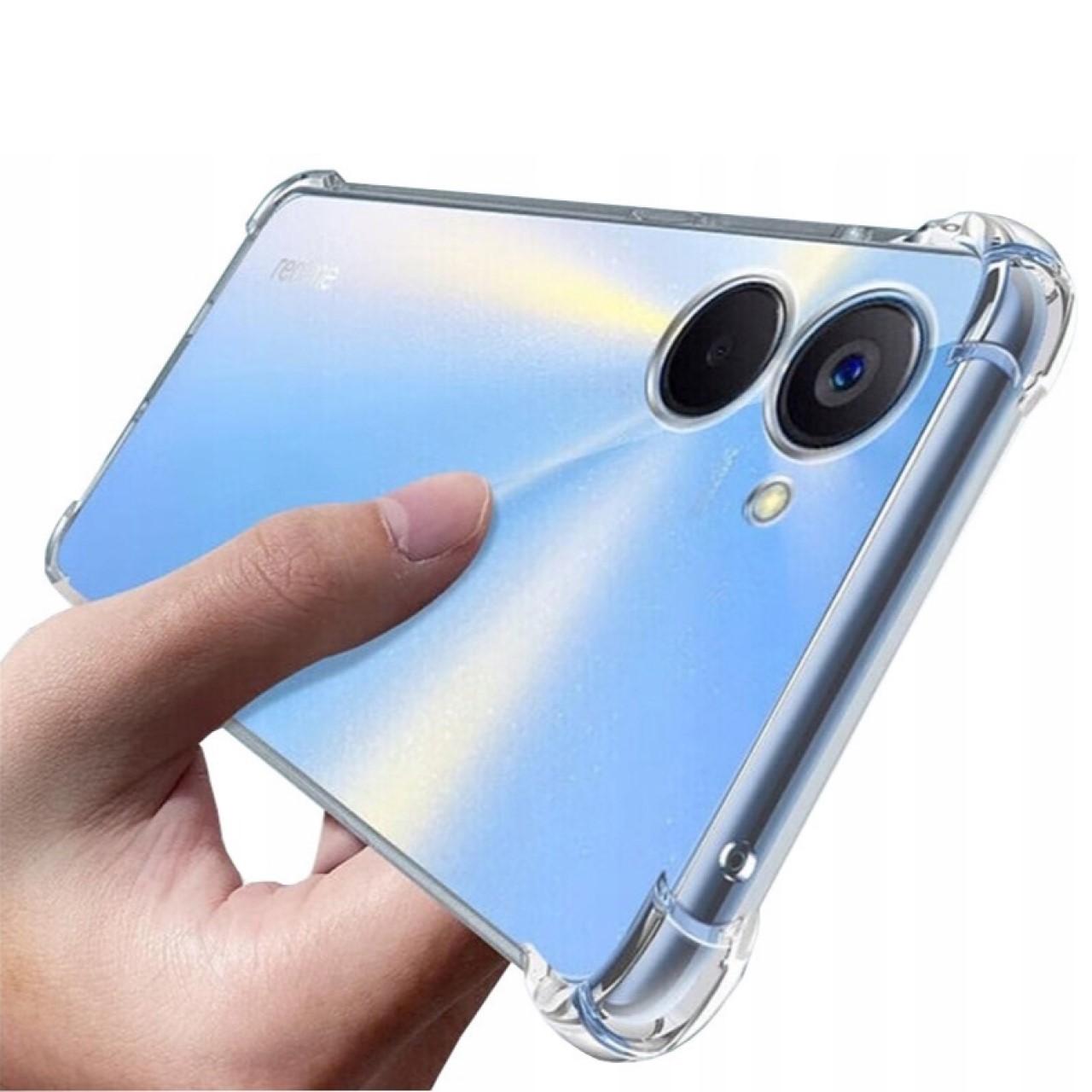 Ốp lưng cho REALME 8 9 C30s C33 Pro 5G 4G trong suốt chống sốc phát sáng khi bật led