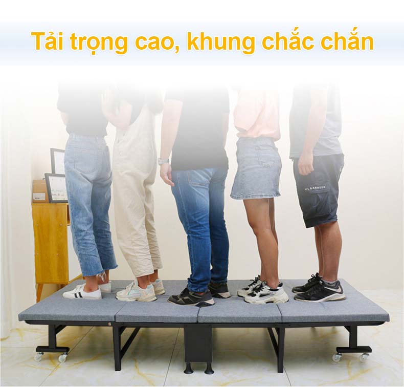 Giường Gấp 4 Khúc NIKITA Chính Hãng, Gấp Gọn Tiện Lợi, Tiết Kiệm Không Gian Nhà Cửa