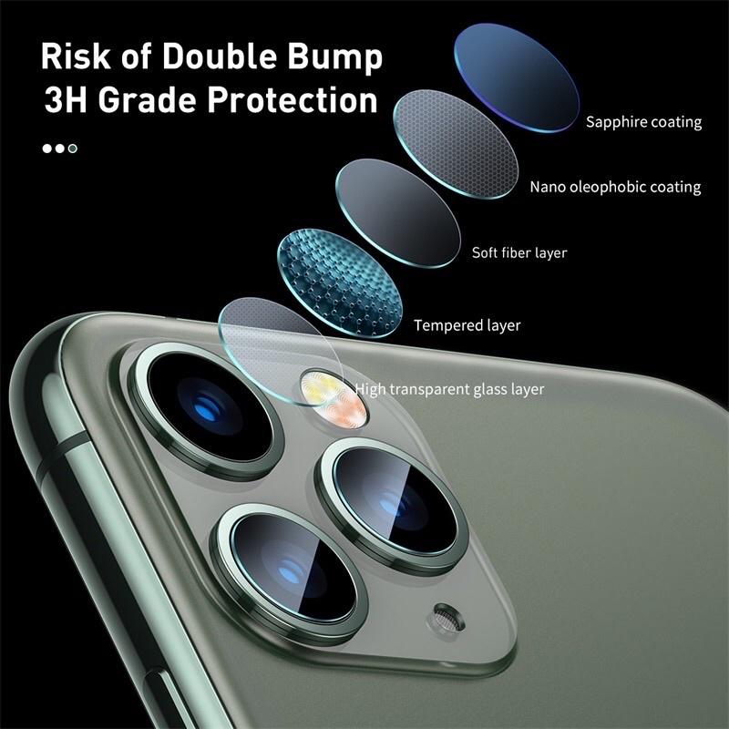 Kính Cường Lực Chống Trầy Cho Camera Iphone 11/ 11Pro/ 11Promax/ 12/ 12Mini/ 12Pro/ 12Promax - Bảo Vệ Camera