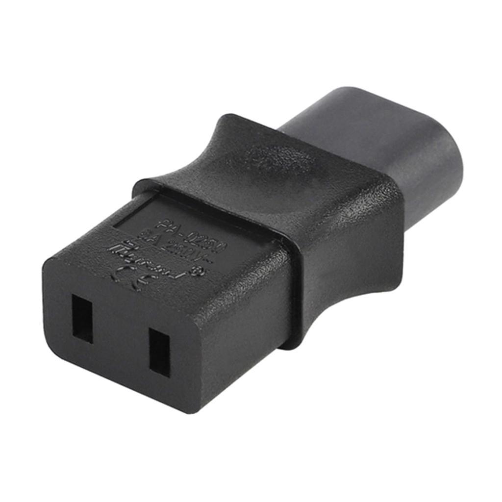 IEC 320 C8 Male Plug to C9 2 Pin Female Connecter Adapter 6A /250V