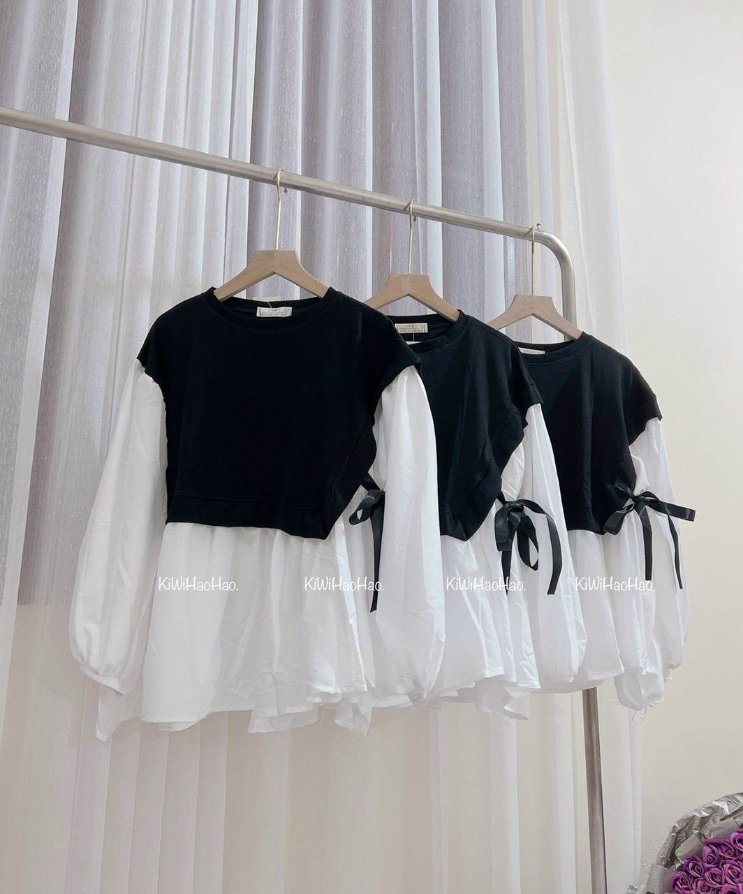 Áo bầu dài tay thời trang