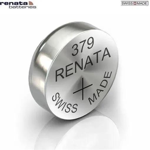 Pin đồng hồ Thụy Sỹ RENATA 379 / SR521SW silver bạc Made in Swiss (Dạng Vỉ 10 Viên)