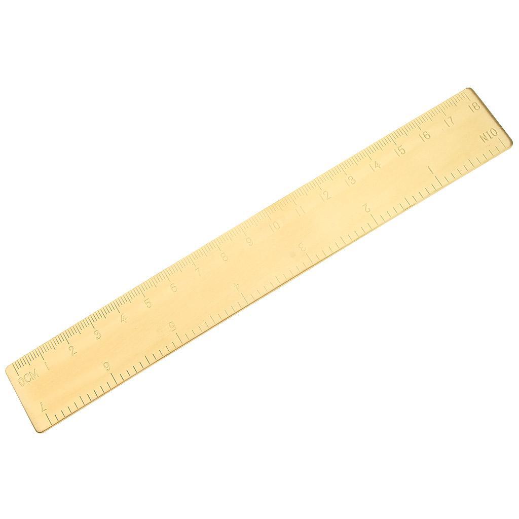 2xMini Brass Math Geometry Ruler Jewelry Measuring Tool Straight Ruler