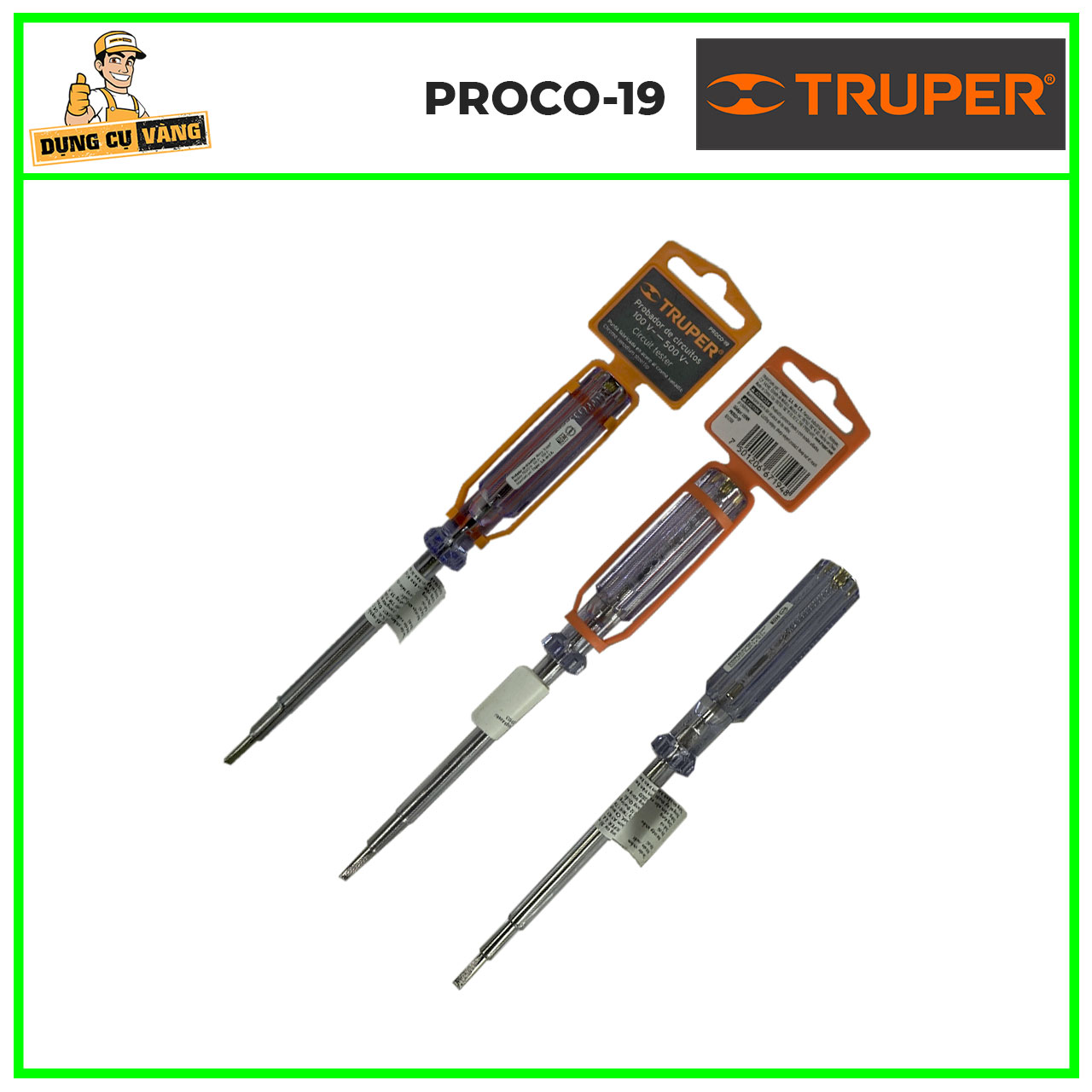 Tua vít,Bút thử điện 178mm Truper PROCO-19