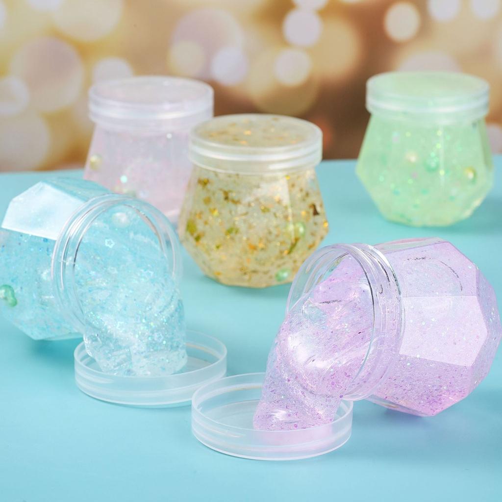 Slime lọ lục giác kim tuyến giấy Đồ chơi hũ slam chất nhầy ma thuật squishy cực đẹp