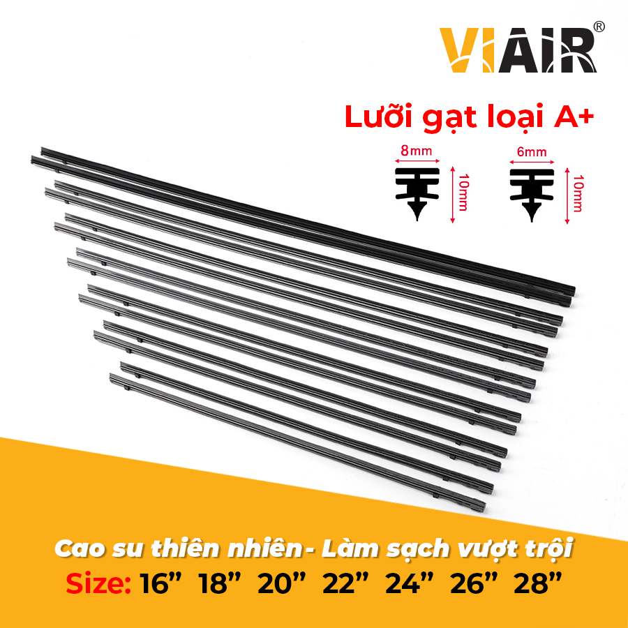 Combo 2 Lưỡi Gạt Mưa Loại A VIAIR R15 (28 Inch/700 mm)