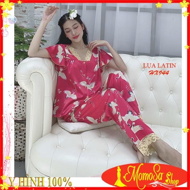 Đồ Bộ Nữ Mặc Nhà ️️ Đồ Bộ Nữ Quần Dài Lụa Latin Cao Cấp Mềm Mịn