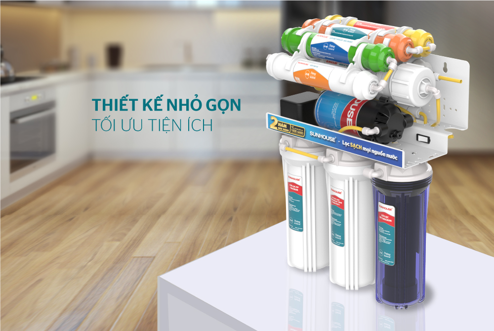 Máy lọc nước R.O không vỏ 9 lõi SUNHOUSE SHA8859KV - Hàng chính hãng