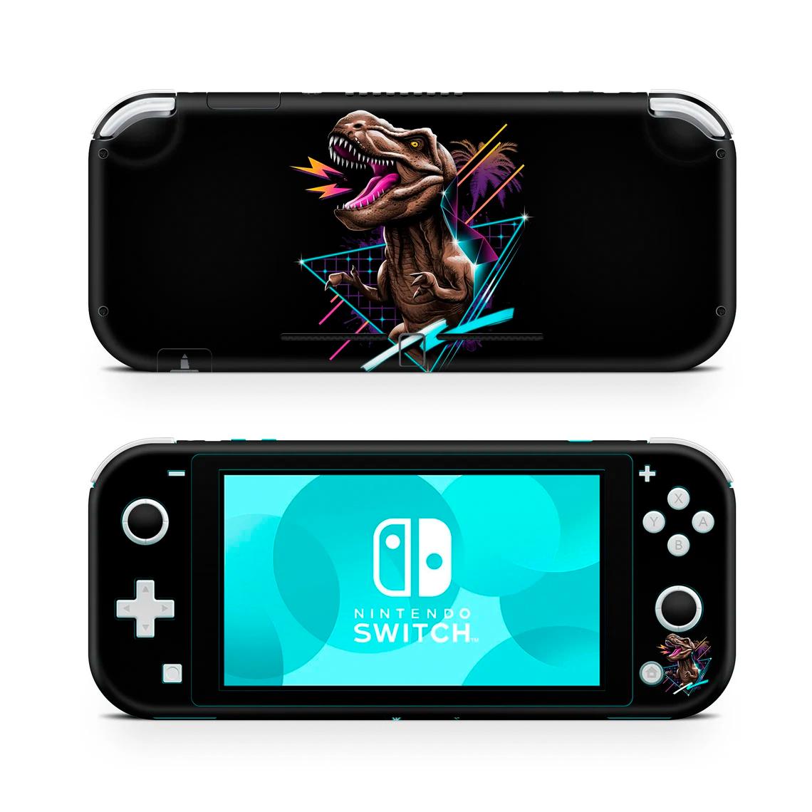 Skin decal dán Nintendo Switch Lite mẫu khủng long (dễ dán, đã cắt sẵn)