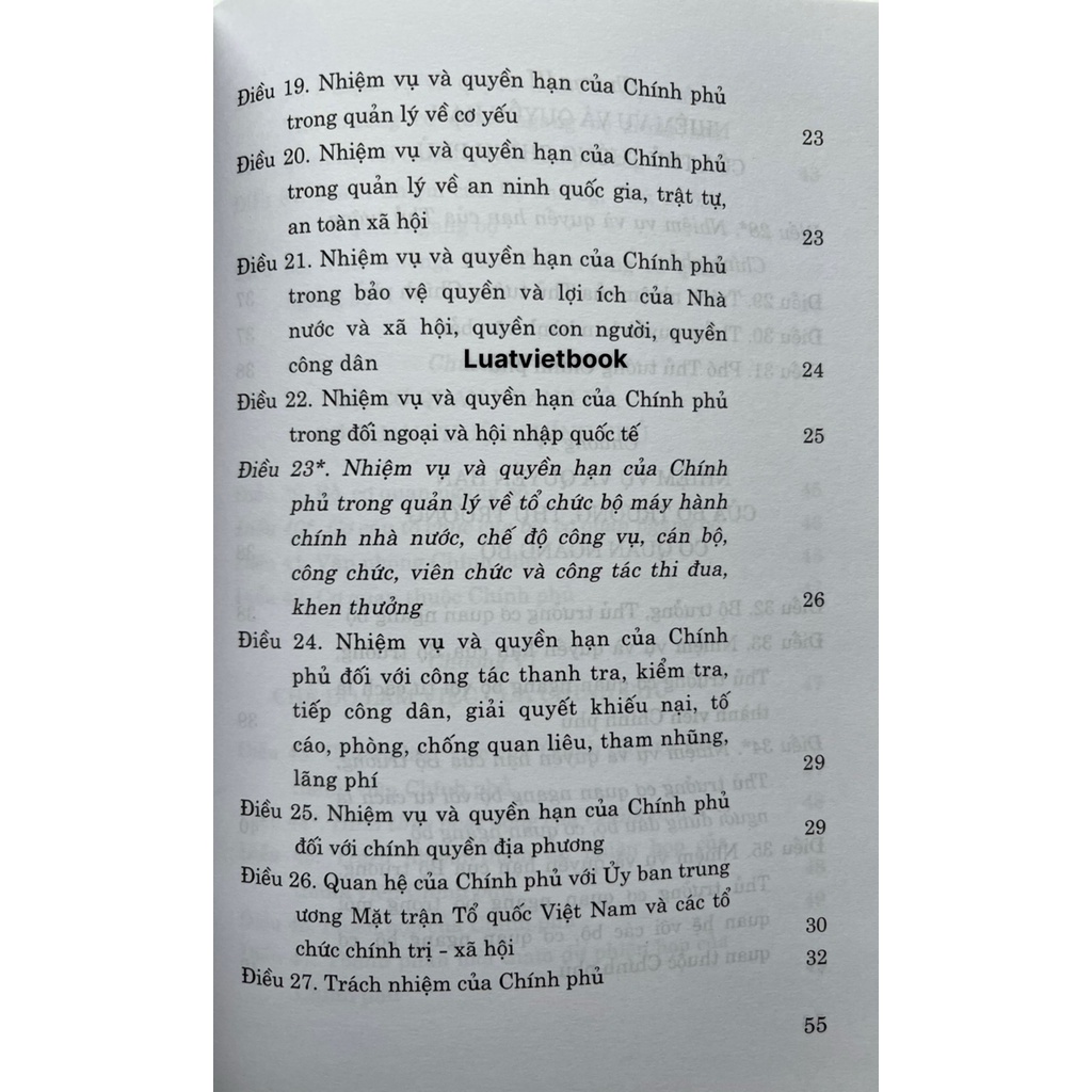 Luật Tổ Chức Chính Phủ ( Hiện hành )( sửa đổi, bổ sung năm 2019 )