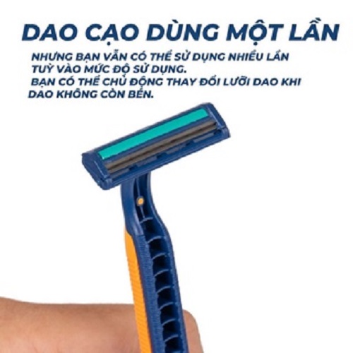 Dao Cạo Râu 2 Lưỡi Dành Cho Nam Razor Kai (Màu Xanh)