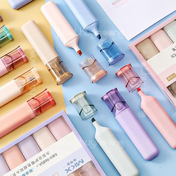 Bộ 6 bút dạ quang Pastel ( Có bán lẻ 1 bút chọn màu ) màu sắc , bút highlight Pastel độc đáo sang trọng