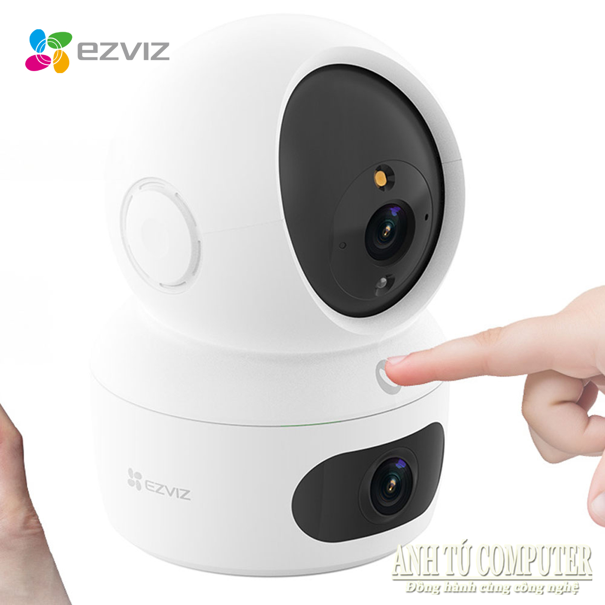 Camera WiFi 2 mắt trong nhà EZVIZ H7c Dual 8MP (4MP+4MP) hàng chính hãng