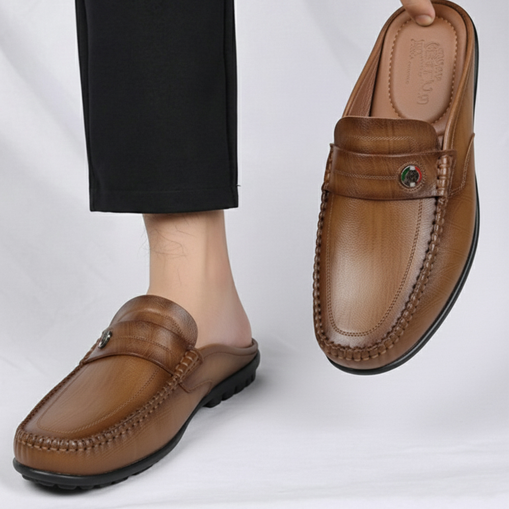 Giày Sục Nam HA NAM Da Bò Thật Cao Cấp GSB2080