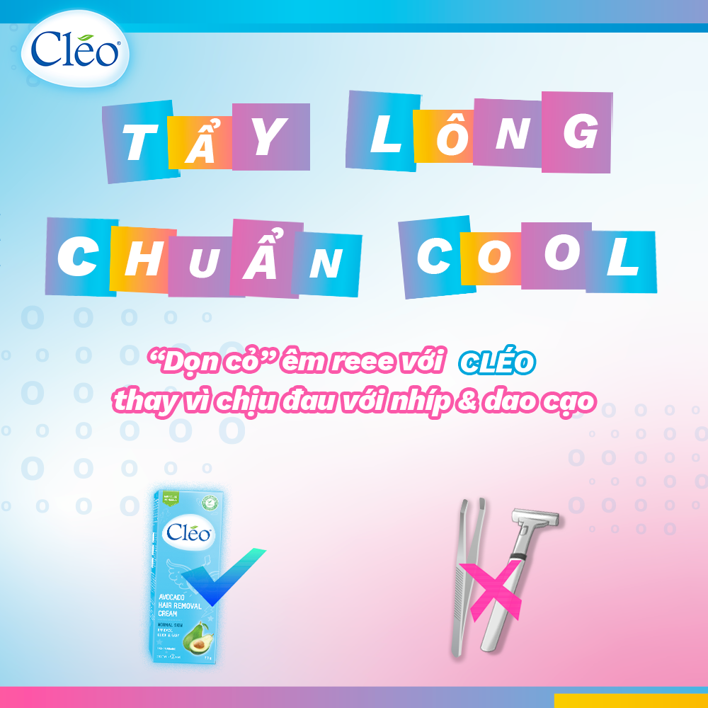 Kem Tẩy Lông Chiết Xuất Bơ Cleo Dành Cho Da Thường 25g, an toàn, không đau và đạt hiệu quả nhanh chóng